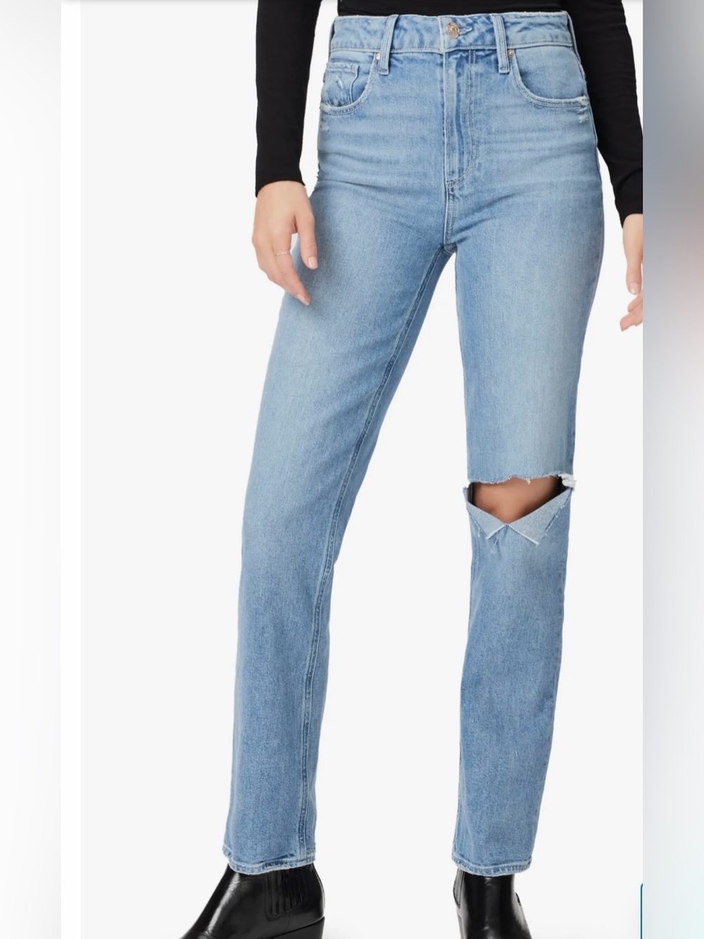 PAIGE Stella High Rise Modern Straight Leg Jeans NWT 25